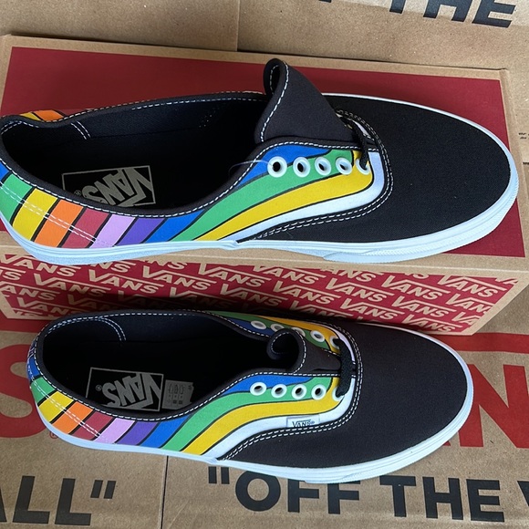 Vans Authentic Fefract Black/True White/Multi Men’s - Picture 3 of 16